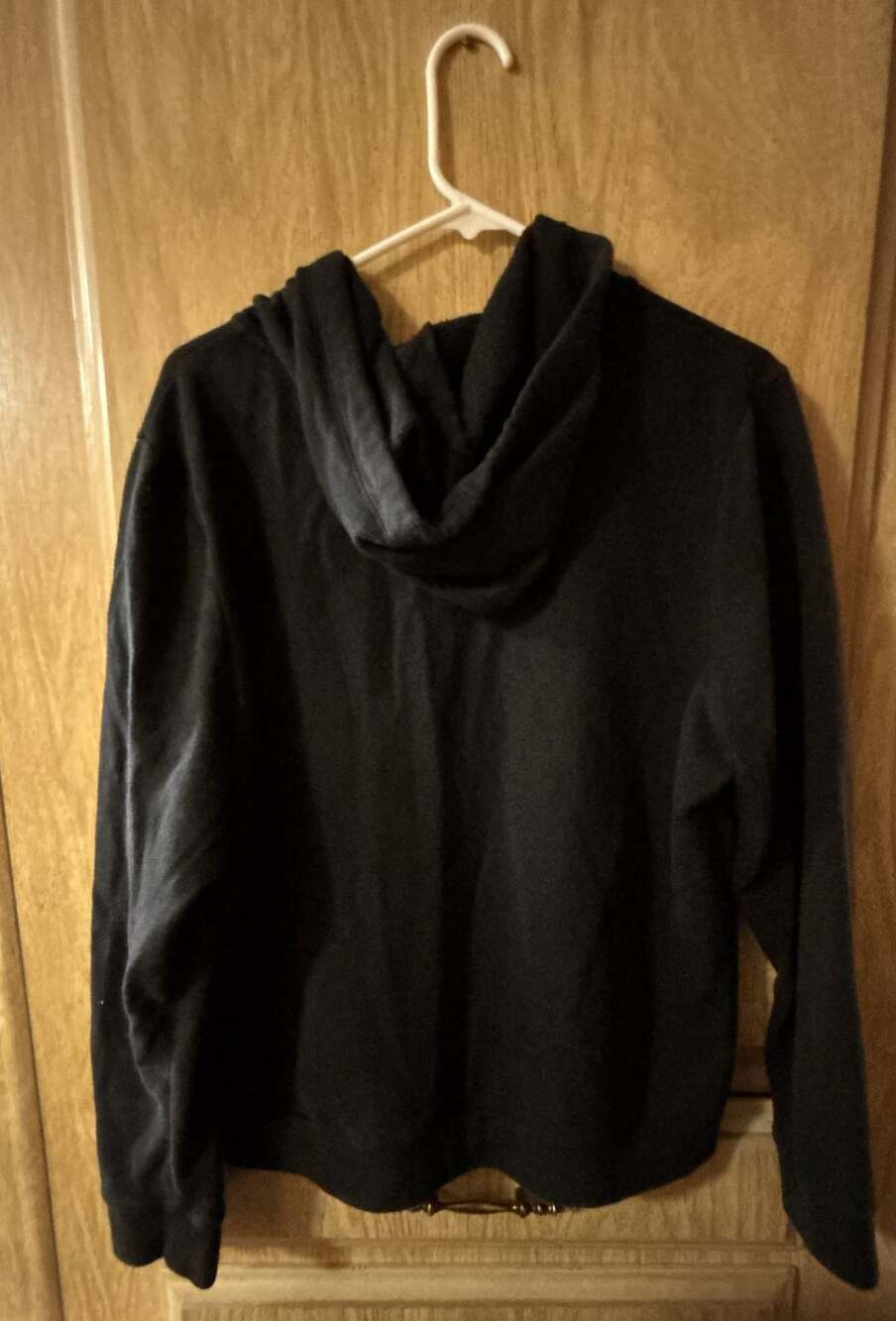 Victoria's Secret PINK Black Full Zip Hoodie with White Logo Size XL - Picture 3 of 3